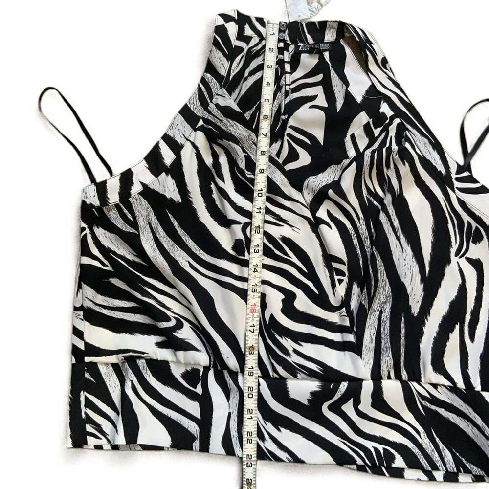 7th Avenue Blouse Zebra‎ Print V-Neck Wrap Sleeveless Black/White Women’s XL NWT - Picture 11 of 16